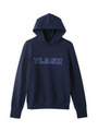 [L]裏毛素材フロントロゴフードパーカ/ネイビー系(093)