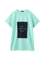 [S]スクエアロゴTシャツ/ライトグリーン (021)