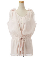 レイヤードチュニック/ピンク