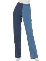 BI-COLOR BASIC PANTS/BLUE