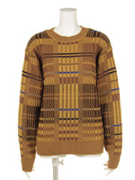 Multilinecheckknit/マスタード