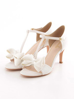 Tストラップリボンサンダル/BEIGE