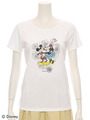【Disney Collection】ミッキー&ミニーTシャツ/ホワイト