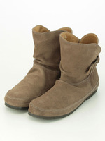 【Mooi】FEMININE スウェード ブーツ/GRAY