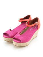 【TOMS】WOMENS-PLATFORM WEDGES/Pink Mix