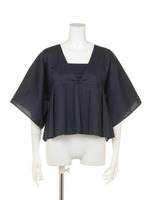 プリーツブラウス/Navy