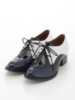 レースアップシューズ/ホワイト/ブルー