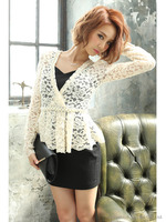 ロングスリーブドレス/ベージュxブラック