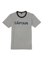 30/-天竺・ボーダーTシャツ/ブラック(319)