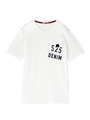 525 DENIM プリント Tシャツ/ホワイト(001)