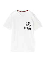 525 DENIM プリント Tシャツ/ホワイト(001)