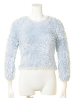 Kz シャギーヤーンニット/サックス