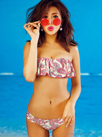 Paisley FrillBikini ショーツ/PINK