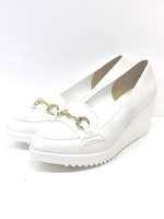 【REZOY】ビット付きラバーソールローファー/ホワイト