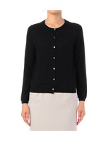 クルーネックニットカーディガン/ブラック(019)