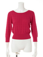 コウシガラニットトップス/イエロー