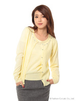 ストーン装飾アンサンブル/イエロー