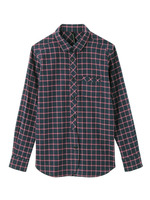 チェックシャツ/ネイビー(293)