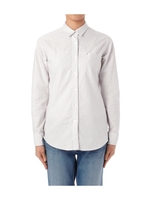 ツートンストライプデザインシャツ/レッド系(362)