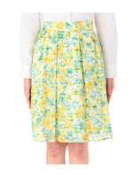フラワープリントタックスカート/イエロー(132)