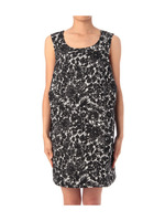 モノトーン花柄コクーンワンピース/ブラック(119)