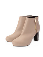 異素材切り替えブーティ/ベージュ系(052)