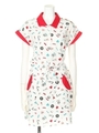 SCRAP レトロワンピース/WHITE×RED