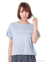 ・Lagreable 刺繍フリル半袖Tシャツ/Off White