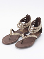 【Funny show】アンクルベルトサンダル/ダークブラウン