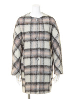 ウールモヘアチェックCT/ブラック