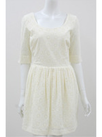 コットンレースコクーン ワンピ/NV