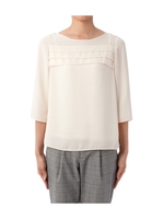 フロントティアードブラウス/ベージュ系(051)