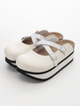 厚底サボサンダル/WHITE COMBI
