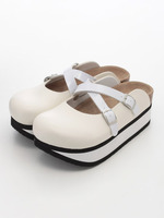 厚底サボサンダル/WHITE COMBI