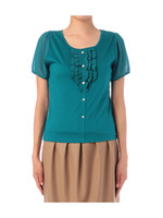 前立て風フリルプルオーバー/グリーン系(023)