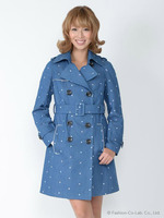 FLOWERトレンチコート/ブルーダンガリー