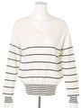 V開き2wayニットTOPS/オフホワイト