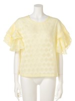 【mystic】袖フリル透けプルオーバー/ＯＦＦ