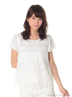 ダイヤ柄シアーレースBL　2/コン