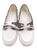 配色デッキシューズ/ホワイト/迷彩