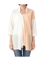 3WAYゆるシルエットロングブラウス/オレンジ系(572)