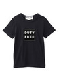 MUVEIL WORK スクエアフロッキープリントTシャツ/ネイビー系(095)