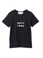 MUVEIL WORK スクエアフロッキープリントTシャツ/ネイビー系(095)