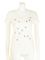 star print/ホワイト