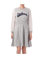 さがら刺繍ミニ裏毛ワンピース/レッド系(063)