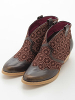 ウエスタンショートブーツ/CAMEL COMBI