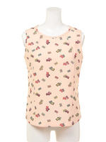 カセット柄ノースリーブBL/フラミンゴ