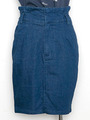 ストレッチデニムペシルスカート/BLUE