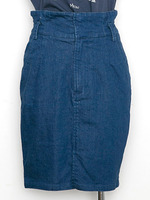 ストレッチデニムペシルスカート/BLUE