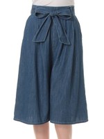 デニムガウチョパンツ/ブルー